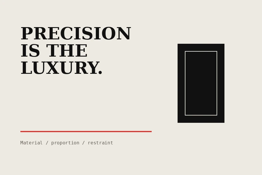 Designed example for Premium / luxury